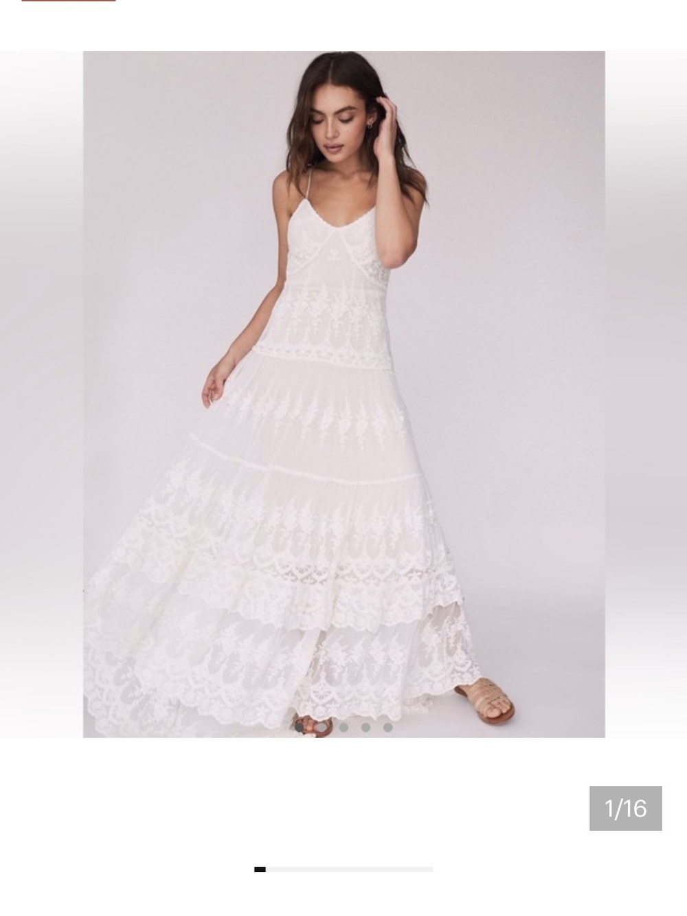 Spell Ivory Lace Tiered Maxi Wedding Dress